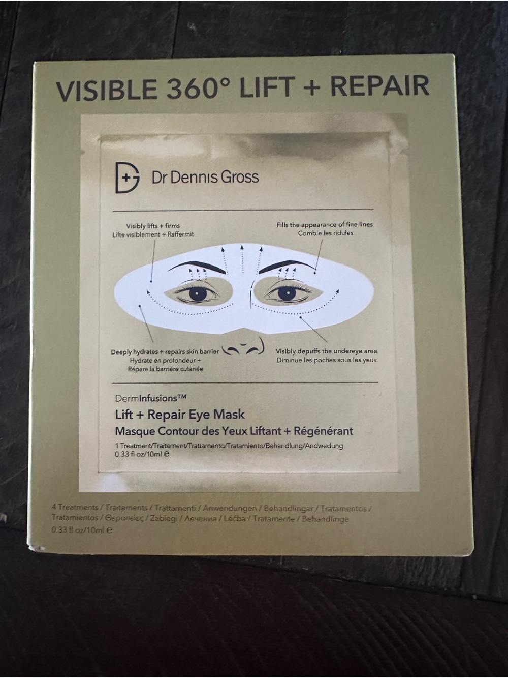 Dr Dennis Gross Lift + Repair Eye Mask — Gold Under-Eye Treatment